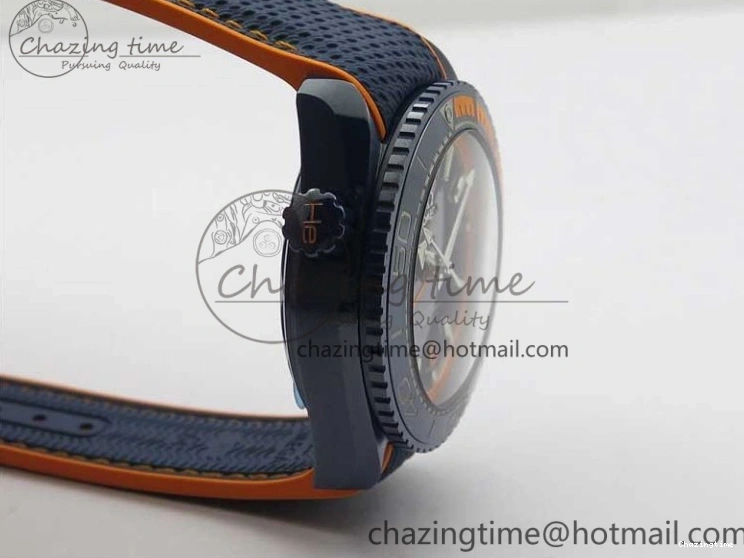 0521 Planet Ocean 45.5mm Big Blue Real Ceramic VSF 1:1 Best Edition on Blue Rubber Strap A8906 Super Clone Unique 7896